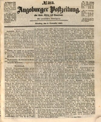 Augsburger Postzeitung Dienstag 9. November 1847