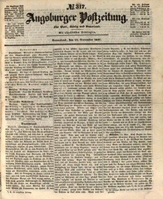 Augsburger Postzeitung Samstag 13. November 1847