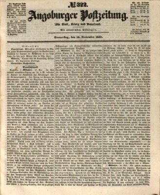 Augsburger Postzeitung Donnerstag 18. November 1847