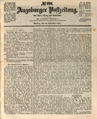 Augsburger Postzeitung Montag 22. November 1847