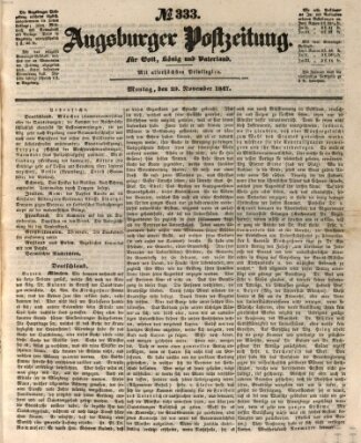 Augsburger Postzeitung Montag 29. November 1847