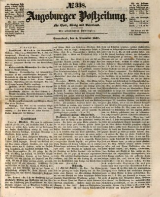 Augsburger Postzeitung Samstag 4. Dezember 1847