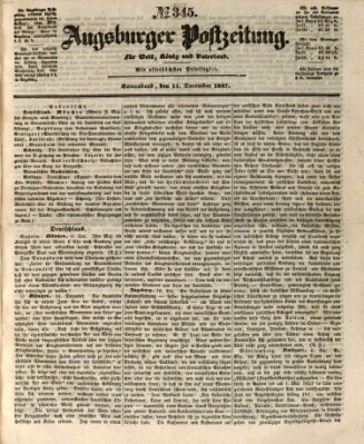 Augsburger Postzeitung Samstag 11. Dezember 1847