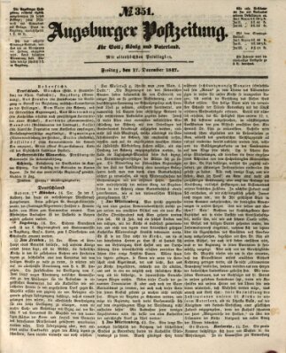 Augsburger Postzeitung Freitag 17. Dezember 1847