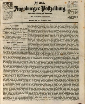 Augsburger Postzeitung Freitag 31. Dezember 1847