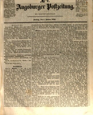 Augsburger Postzeitung Freitag 7. Januar 1848