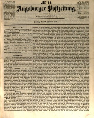 Augsburger Postzeitung Freitag 14. Januar 1848