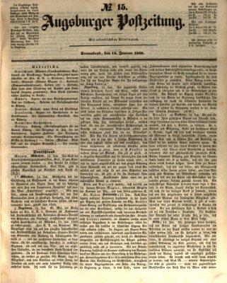 Augsburger Postzeitung Samstag 15. Januar 1848