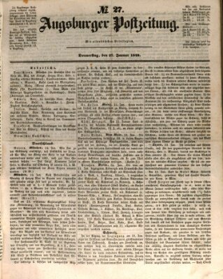 Augsburger Postzeitung Donnerstag 27. Januar 1848