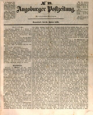 Augsburger Postzeitung Samstag 29. Januar 1848