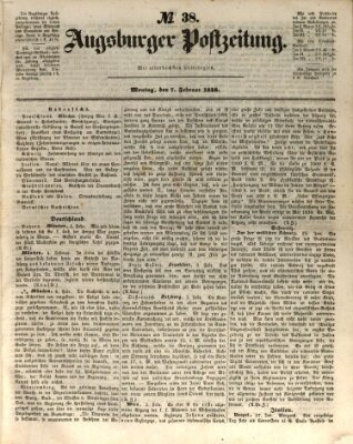 Augsburger Postzeitung Montag 7. Februar 1848