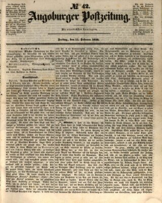 Augsburger Postzeitung Freitag 11. Februar 1848