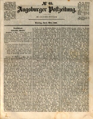 Augsburger Postzeitung Sonntag 5. März 1848