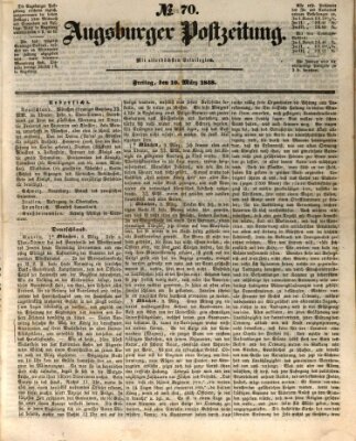 Augsburger Postzeitung Freitag 10. März 1848