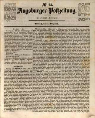 Augsburger Postzeitung Mittwoch 15. März 1848