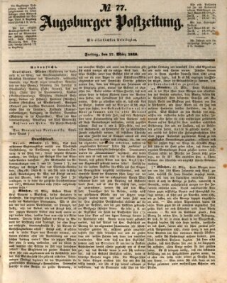 Augsburger Postzeitung Freitag 17. März 1848