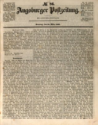 Augsburger Postzeitung Sonntag 26. März 1848