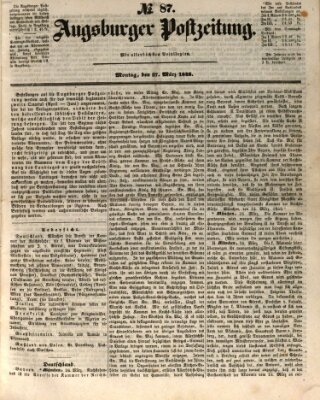 Augsburger Postzeitung Montag 27. März 1848