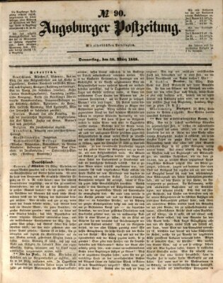 Augsburger Postzeitung Donnerstag 30. März 1848