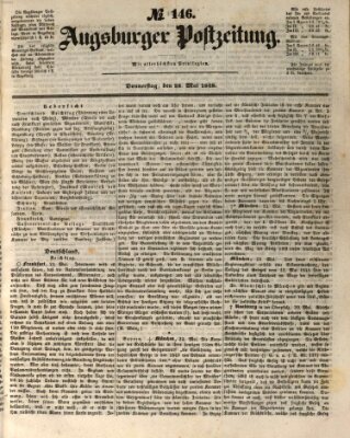 Augsburger Postzeitung Donnerstag 25. Mai 1848