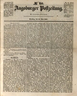 Augsburger Postzeitung Dienstag 30. Mai 1848