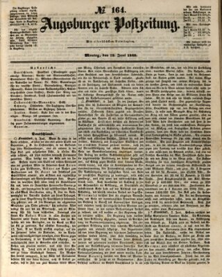 Augsburger Postzeitung Montag 12. Juni 1848