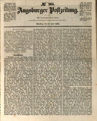 Augsburger Postzeitung Dienstag 13. Juni 1848