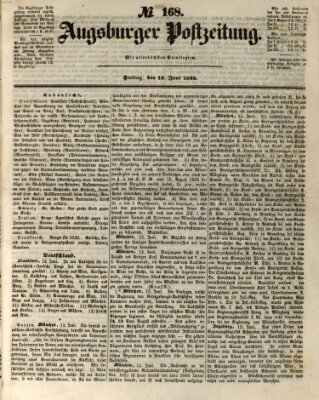 Augsburger Postzeitung Freitag 16. Juni 1848