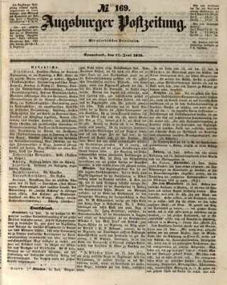 Augsburger Postzeitung Samstag 17. Juni 1848