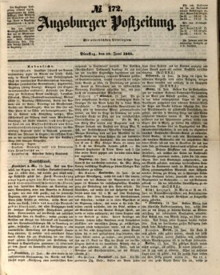 Augsburger Postzeitung Dienstag 20. Juni 1848