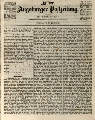 Augsburger Postzeitung Sonntag 25. Juni 1848