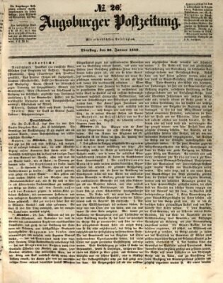 Augsburger Postzeitung Dienstag 30. Januar 1849