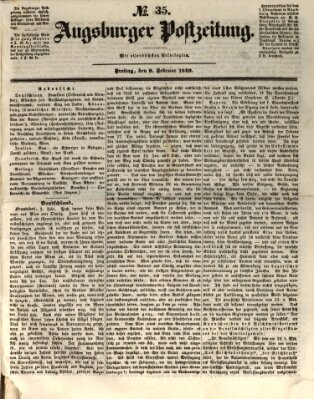 Augsburger Postzeitung Freitag 9. Februar 1849