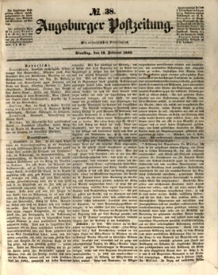 Augsburger Postzeitung Dienstag 13. Februar 1849