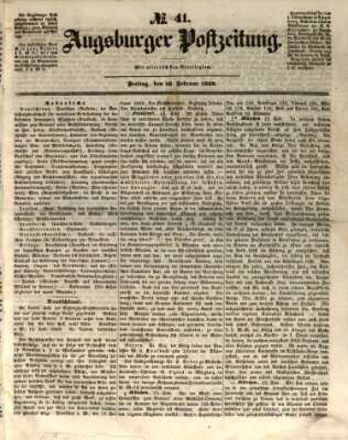 Augsburger Postzeitung Freitag 16. Februar 1849