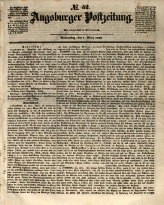 Augsburger Postzeitung Donnerstag 1. März 1849