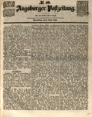 Augsburger Postzeitung Donnerstag 8. März 1849