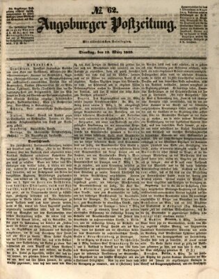 Augsburger Postzeitung Dienstag 13. März 1849