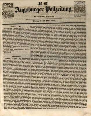 Augsburger Postzeitung Montag 19. März 1849