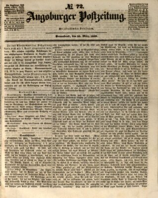 Augsburger Postzeitung Samstag 24. März 1849