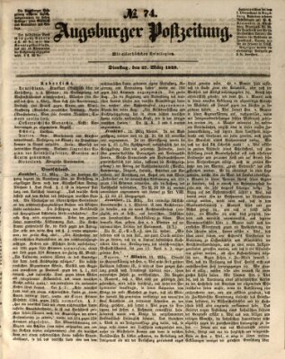 Augsburger Postzeitung Dienstag 27. März 1849