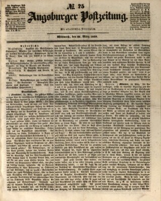 Augsburger Postzeitung Mittwoch 28. März 1849