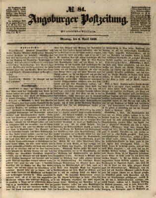 Augsburger Postzeitung Montag 9. April 1849