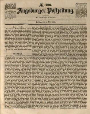 Augsburger Postzeitung Freitag 4. Mai 1849