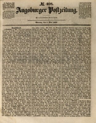 Augsburger Postzeitung Montag 7. Mai 1849