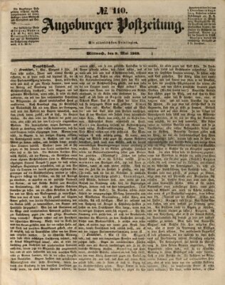 Augsburger Postzeitung Mittwoch 9. Mai 1849