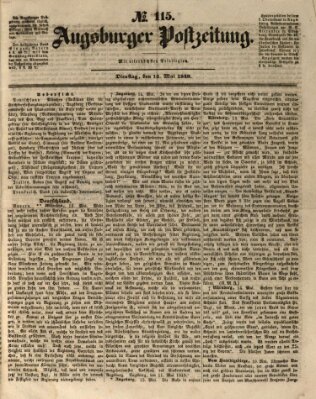 Augsburger Postzeitung Dienstag 15. Mai 1849