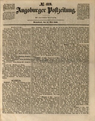 Augsburger Postzeitung Samstag 19. Mai 1849