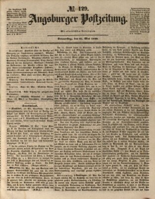 Augsburger Postzeitung Donnerstag 31. Mai 1849