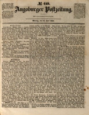 Augsburger Postzeitung Montag 25. Juni 1849